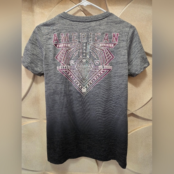 American Fighter Women's Size Small Color Gray/Multi Logo Distressed NWOT - Picture 3 of 5
